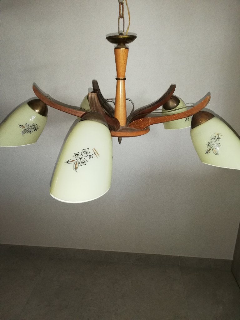 Luster/kroonluster, Enlèvement, Utilisé, Bois, Antiek