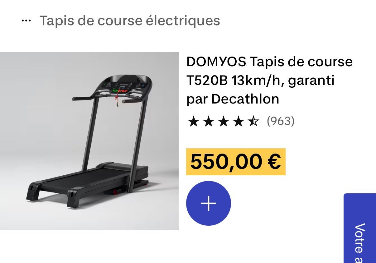 Tapis de course electrique, Electroménager, Enlèvement, Neuf