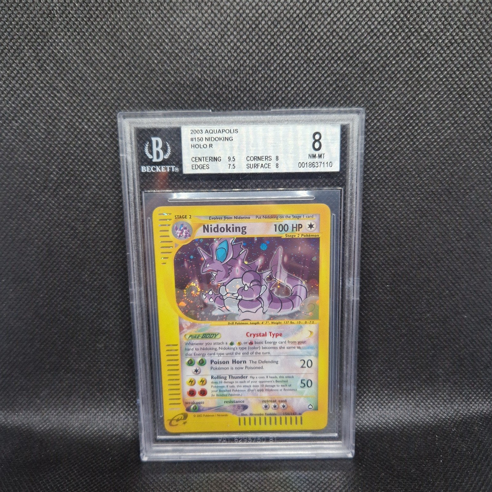 Nidoking Holo Aquapolis BGS 8, Enlèvement ou Envoi