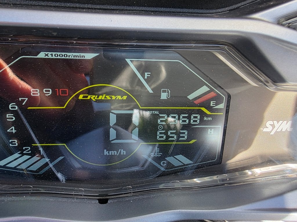 Sym CRUISYM 125  2023R  2968 km, Motoren, Ophalen, 1 cilinder, 11 kW of minder