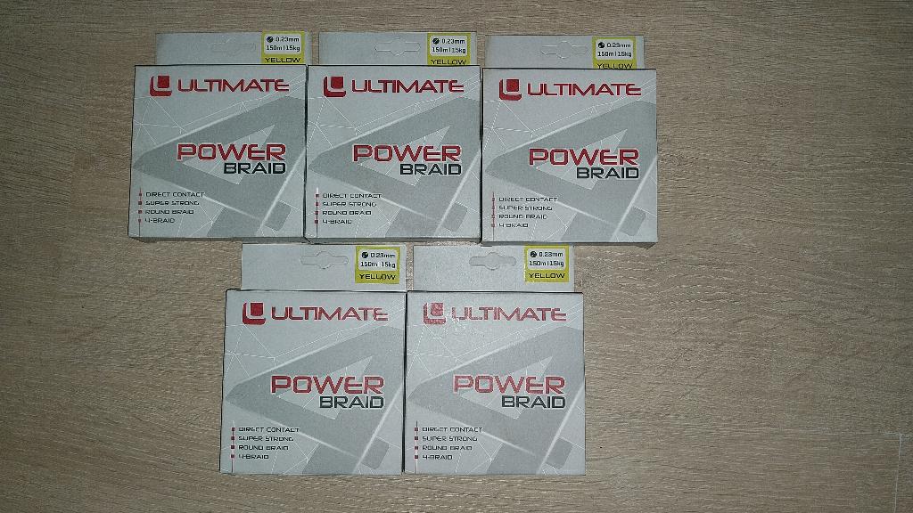 Ultimate Power Braid 150m-0.23mm-15KG-Yellow, Ophalen of Verzenden, Nieuw