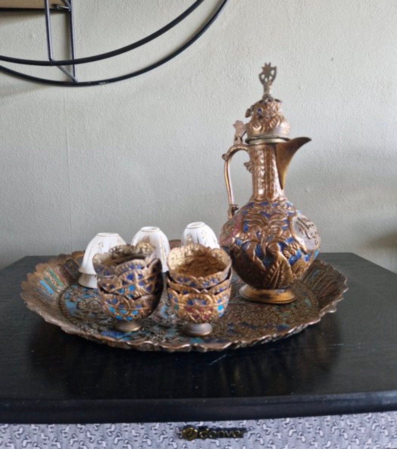 Antiek Marokkaans koffieservies jaren 1950 marokko compleet, Antiek en Kunst, Ophalen of Verzenden