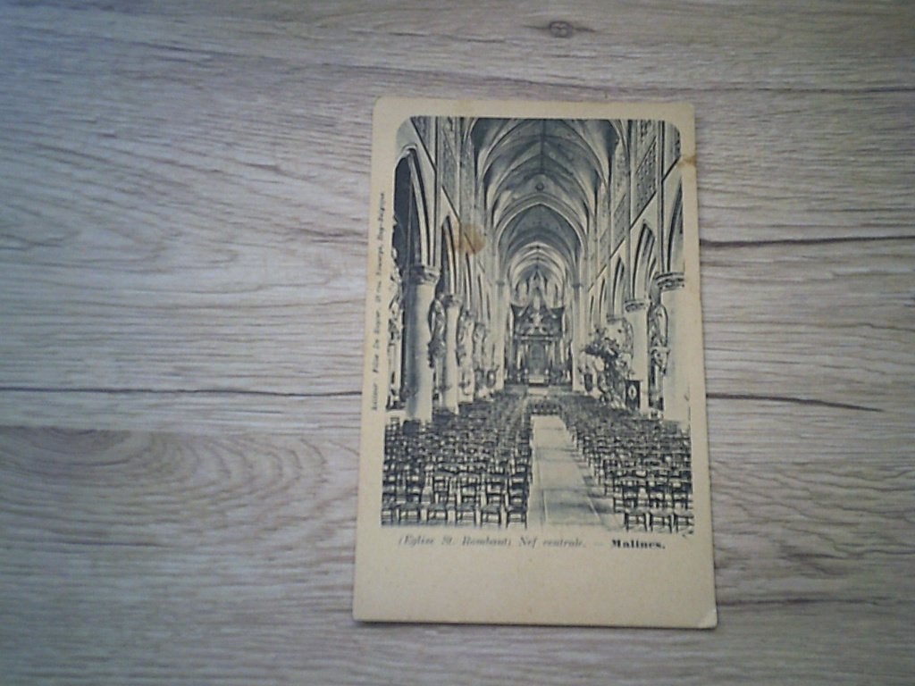 MECHELEN - MALINES: Eglise St. Rombout - Nef centrale, Ophalen of Verzenden, Voor 1920, Ongelopen, Antwerpen