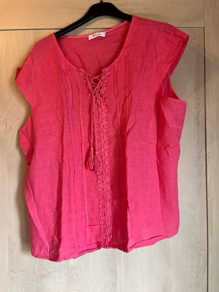 top blousje  roze  paprika 50 linnen, Kleding | Dames, Roze, Paprika, Gedragen, Shirt of Top
