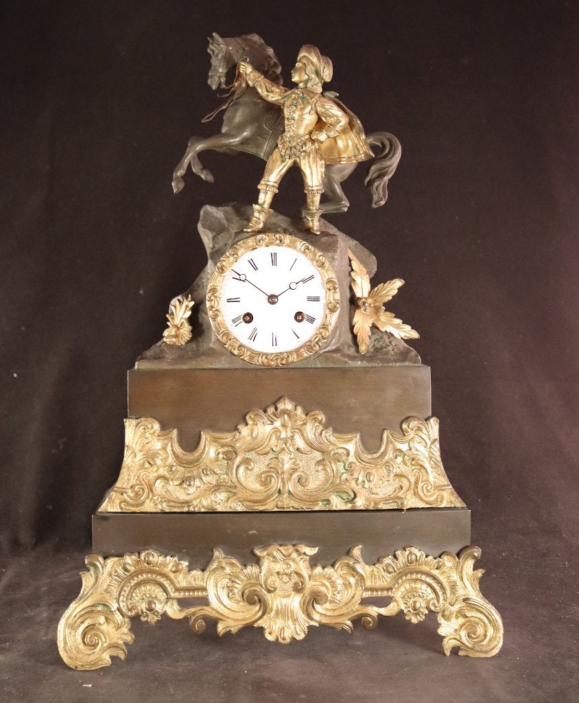 Antieke Franse bronzen pendule, Antiek en Kunst, Ophalen of Verzenden