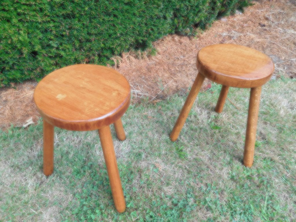 houten krukje, Huis en Inrichting, Krukjes, Ophalen, Zo goed als nieuw, Hout