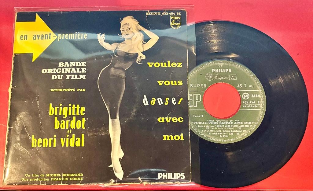 Wil je met me dansen, Bigitte Bardot?, Gebruikt, Filmmuziek en Soundtracks, 7 inch, Ophalen of Verzenden