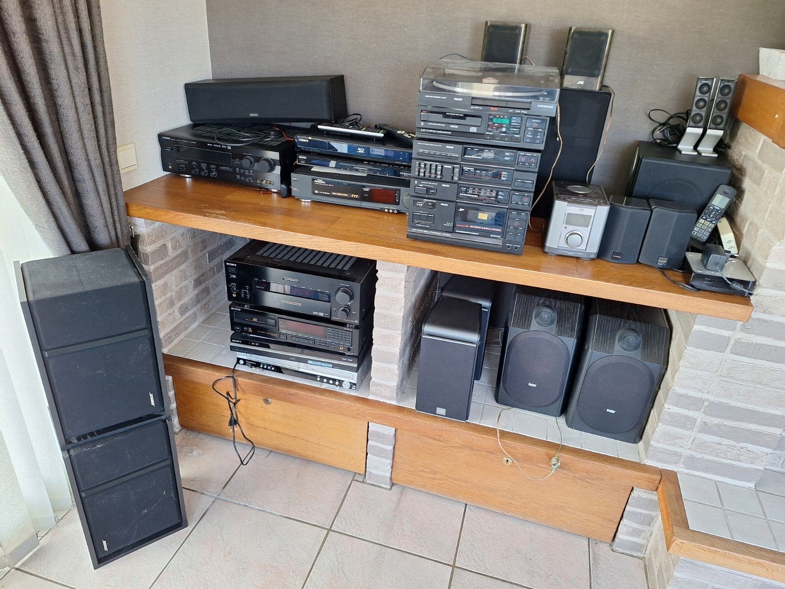 Groot lot vintage hifi audio video  Bose B&W JBL Yamaha Sony, Enlèvement
