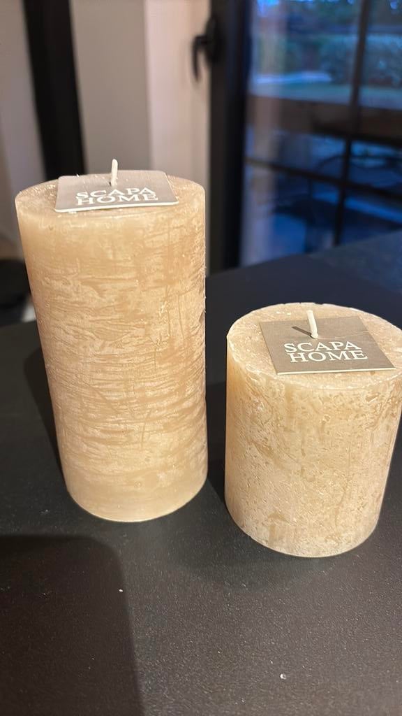 2 Nieuwe Scapa Home beige kaarsen, Ophalen, Nieuw, Beige