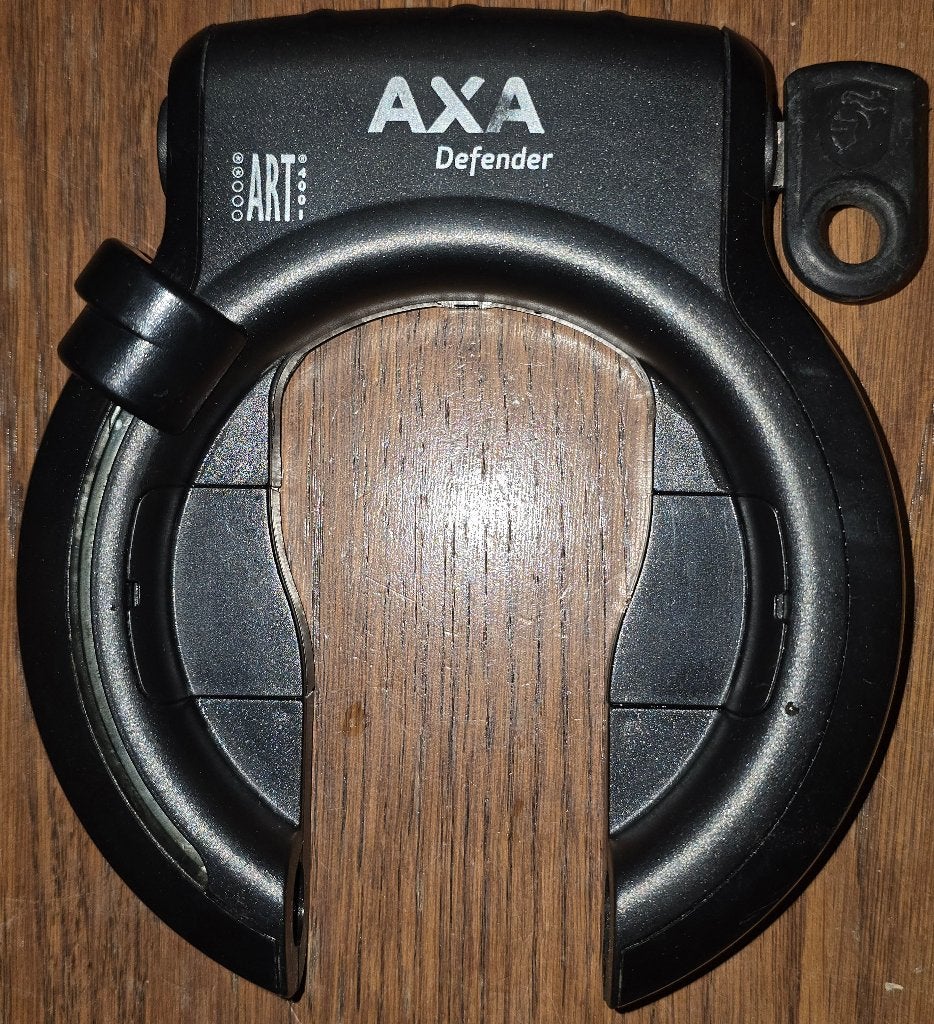 AXA Defender ART2 1 sleutel zwart ringslot, Ophalen of Verzenden, Gebruikt, Ringslot