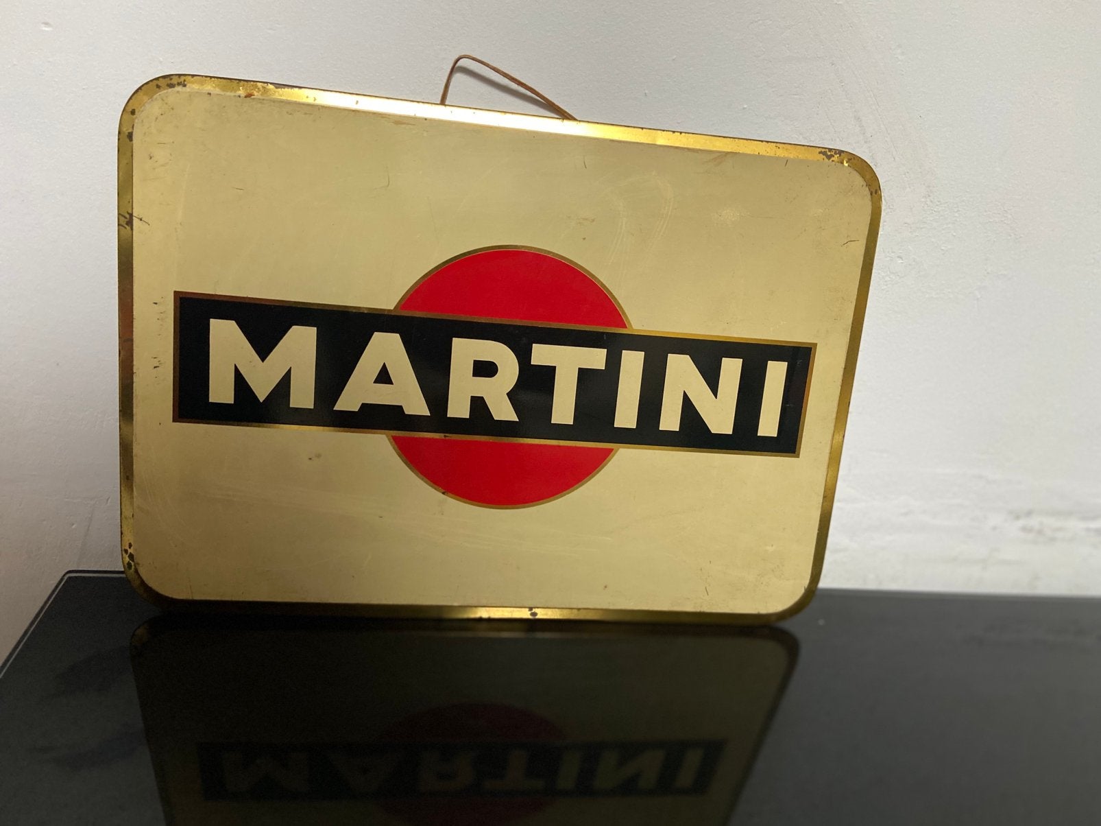 Plaque publicitaire martini, Enlèvement ou Envoi, Utilisé, Panneau publicitaire