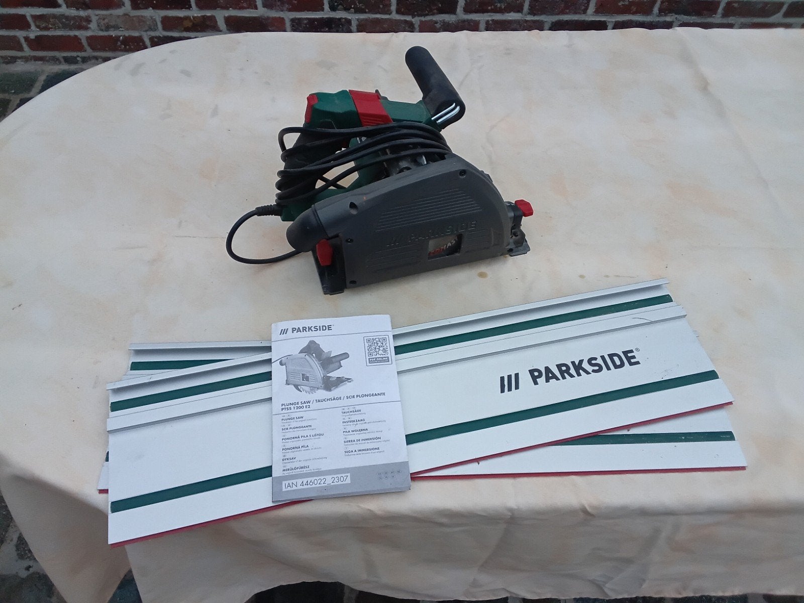 Parkside PTSS 1200 E2 invalzaag met zaaggeleider, Ophalen, Gebruikt, Invalzaag, Parkside