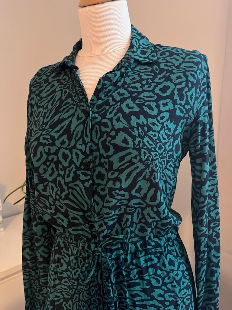 CKS•XS Lange blousejurk met luipaardprint, Ophalen of Verzenden, Zo goed als nieuw, Maat 34 (XS) of kleiner, Onder de knie