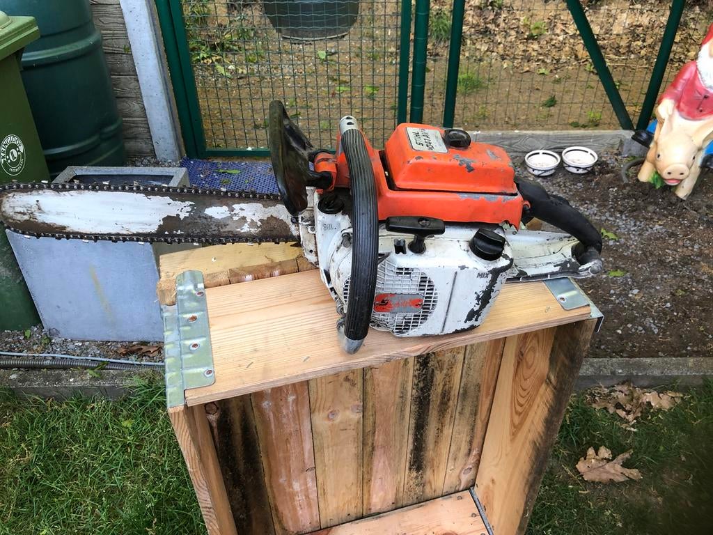 Kettingzaag Stihl, Ophalen, Gebruikt