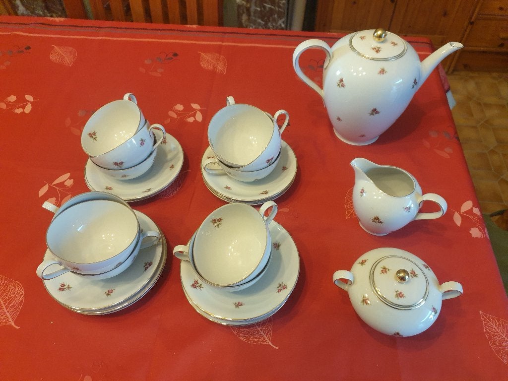 Service à thé en porcelaine Zeh Scherzer Bavaria années 60, Antiquités & Art, Enlèvement
