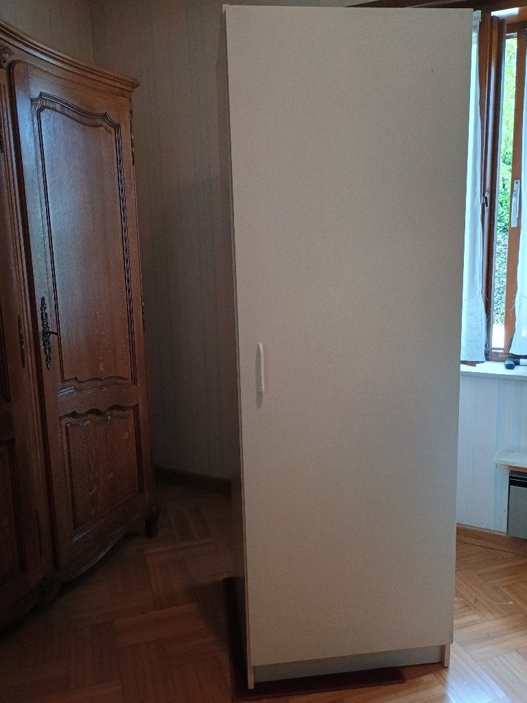 witte laminaatkast, Huis en Inrichting, Kasten | Kleerkasten, Ophalen, Overige materialen, Met deur(en), 50 tot 100 cm