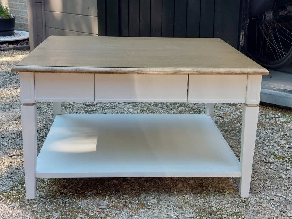 salontafel 80 cm x 80 cm met schuif, Ophalen, 50 tot 100 cm, Vierkant, 50 tot 100 cm