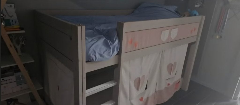 Hoogslaper met bedlade onderaan, Enlèvement, Comme neuf, Lit mezzanine