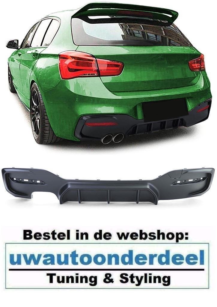 Diffuser Mat Zwart Dubbele Uitlaat Links Voor Bmw 1 Serie F2, Envoi