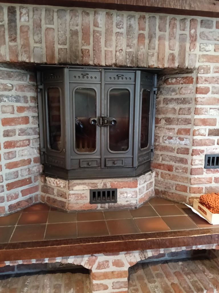 Inbouwkachel, Huis en Inrichting, Kachels, Ophalen, Gebruikt, Houtkachel, Inbouw