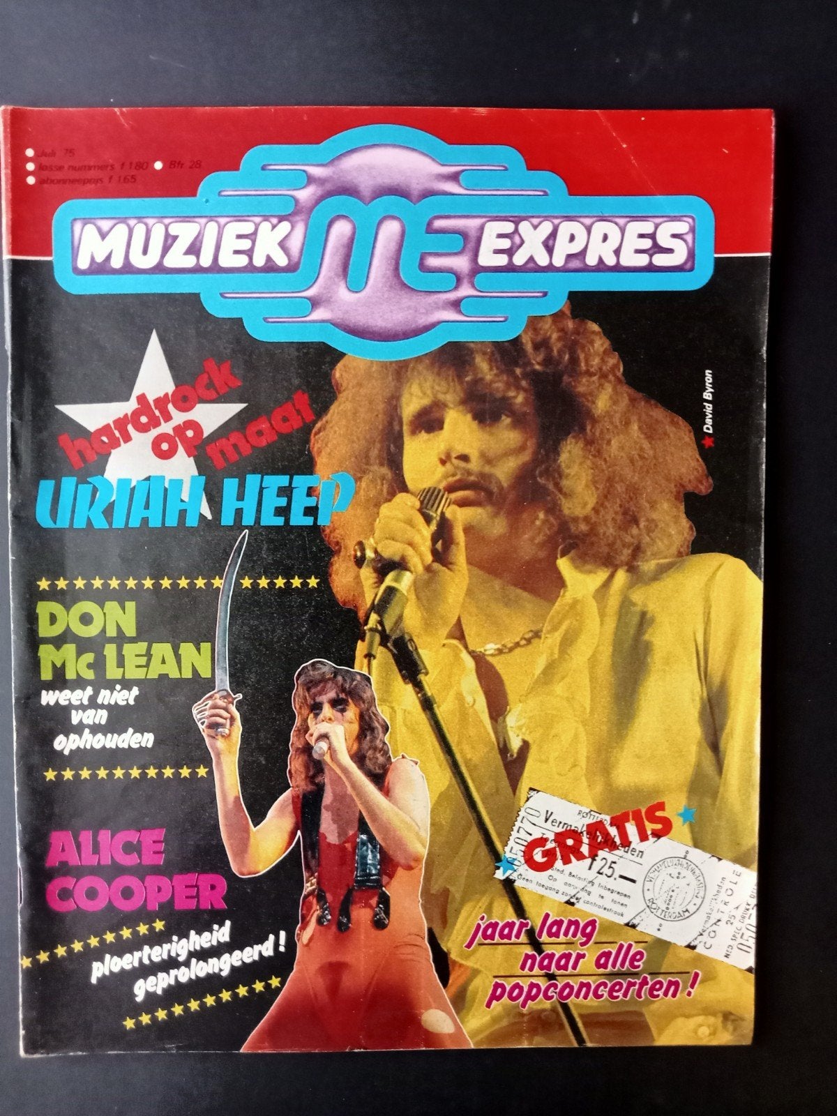 Uriah Heep, tijdschrift NL Muziek Express 1975