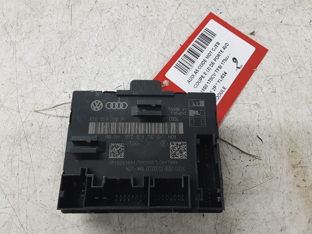 UNITE ELECTRONIQUE Audi A5 (8T3) (8T0959792P), Mevr. I. Hauben, Audi, Utilisé, Rue de l'Espoir 34 34
4030  GRIVEGNÉE, BE