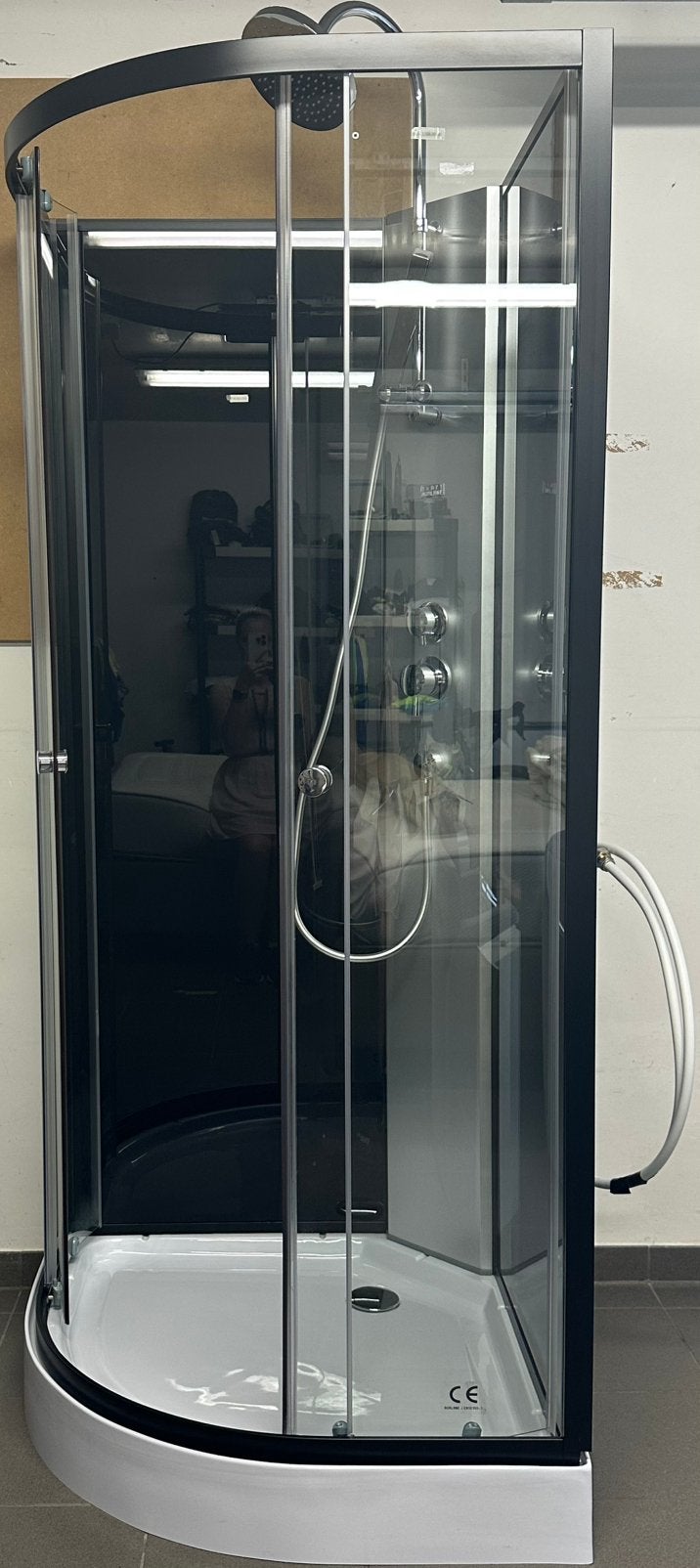Douchecabine met schuifdeuren AURLANE, Doe-het-zelf en Bouw, Ophalen, Zo goed als nieuw, Douche