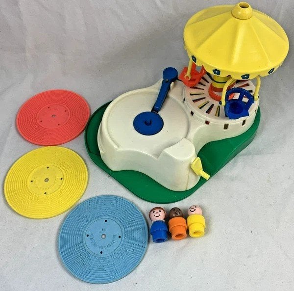 Fisher-Price 170 Change-A-Tune Carrousel Little People 1980s, Verzenden, Zo goed als nieuw, Duw- of Trekspeelgoed