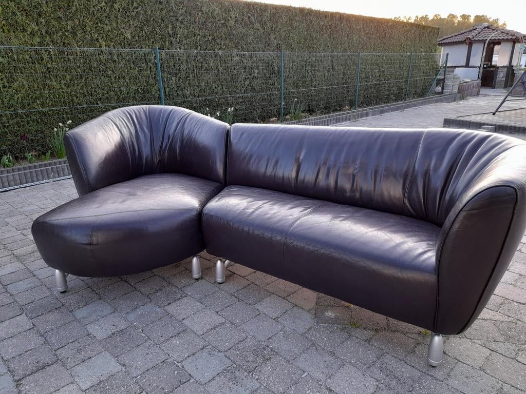 Leolux design hoekzetel in leder, Enlèvement ou Envoi