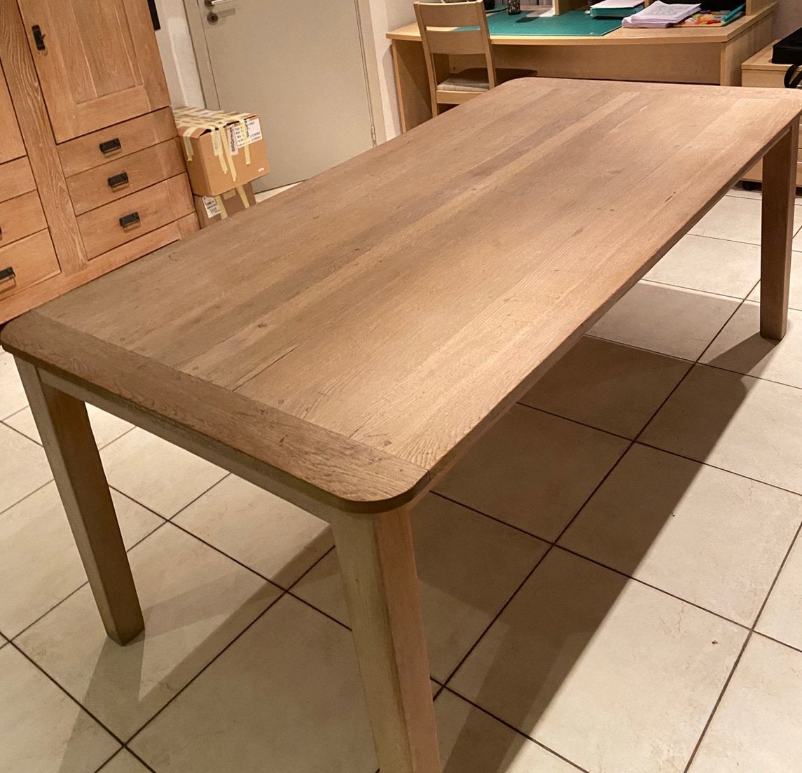 Vol eiken eetkamer zonder stoelen, Maison & Meubles, Enlèvement, Utilisé, Massief eik