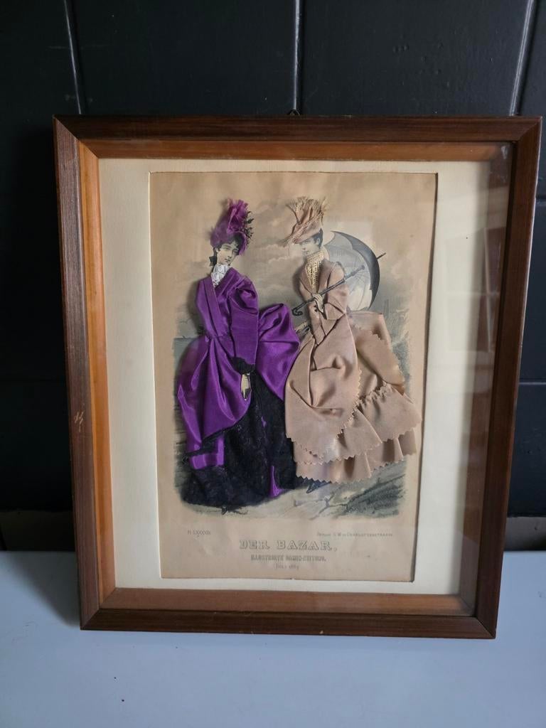 Der Bazar. Modeprent. Duitse makelij., Antiek en Kunst, Ophalen of Verzenden