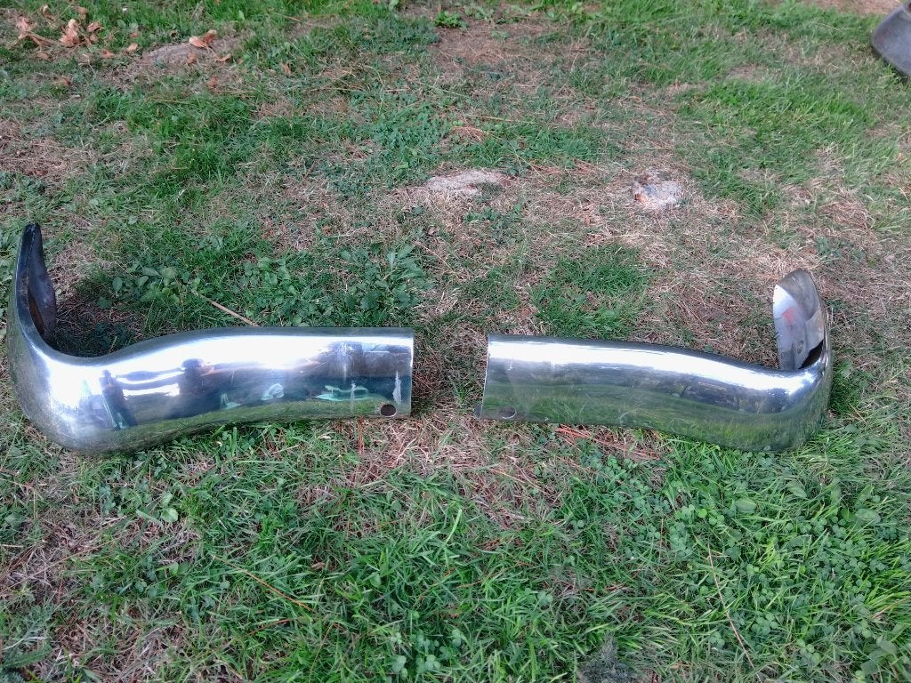 SIMCA Ariane :2 coins INOX pare-choc ar, Enlèvement ou Envoi, Utilisé, Arrière, Pare-chocs