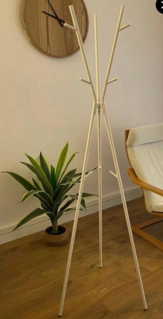 Porte-manteau blanc moderne, Enlèvement, Comme neuf, Portemanteau sur pied