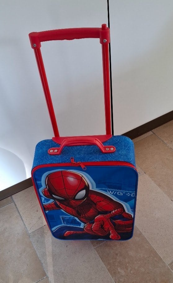 trolley, spiderman, trolley kind, Spider-Man, Handtassen en Accessoires, Koffers, Ophalen, Gebruikt, Minder dan 50 cm, Minder dan 35 cm