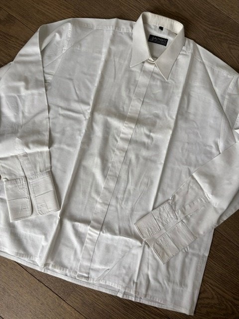 Hemd vintage maat 43/44, Kleding | Heren, Authentic, Wit, Ophalen of Verzenden, Zo goed als nieuw