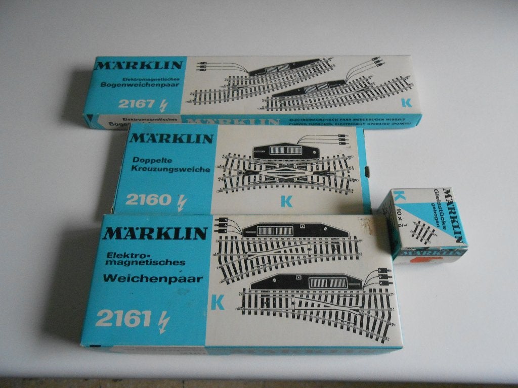 Marklin Lege doosjes K-rails, Wisselstroom, Gebruikt, Verzenden, Rails