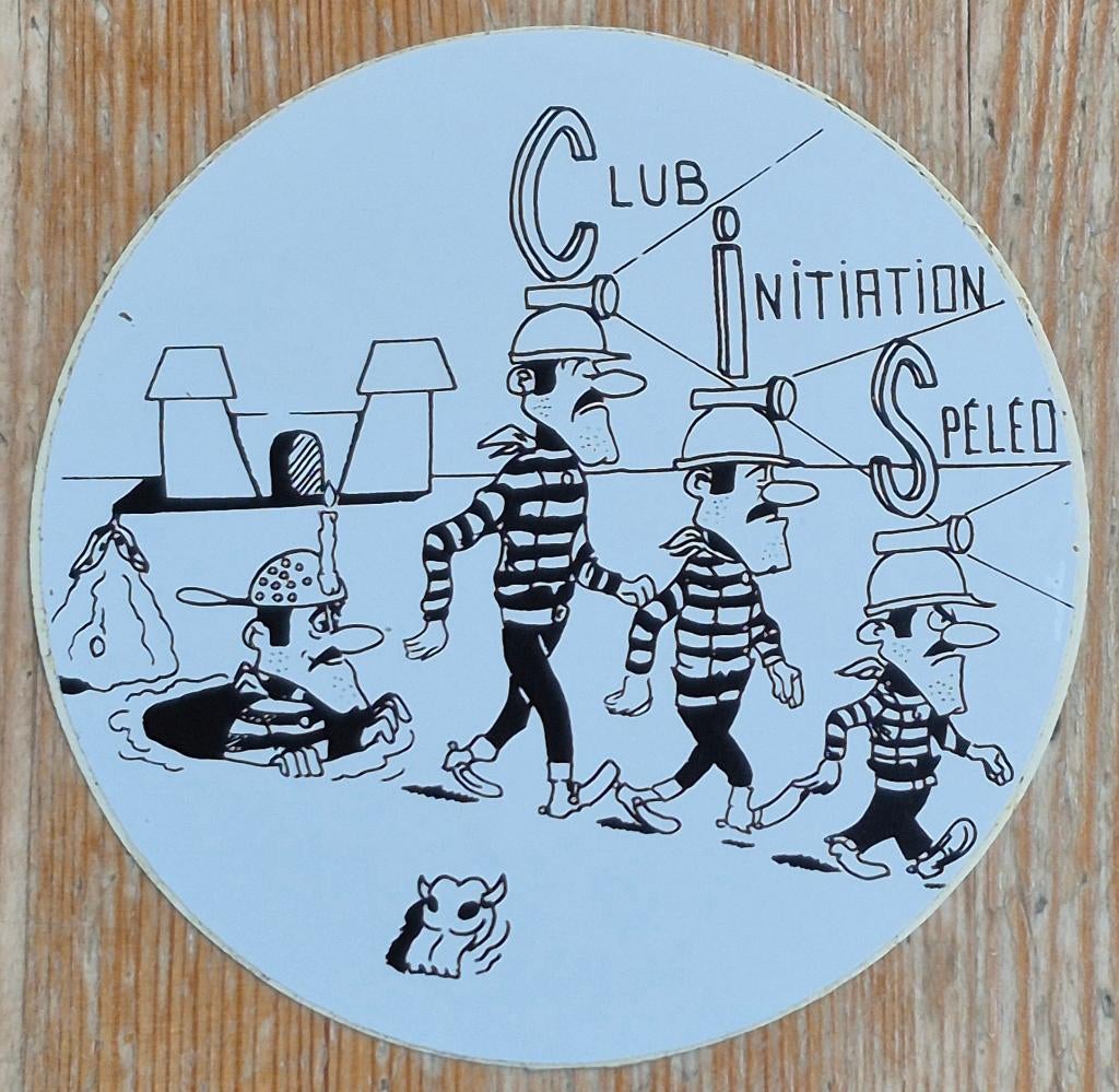 Lucky Luke sticker Club Initiation Speleo Morris, Ophalen of Verzenden, Overige figuren, Zo goed als nieuw, Plaatje, Poster of Sticker