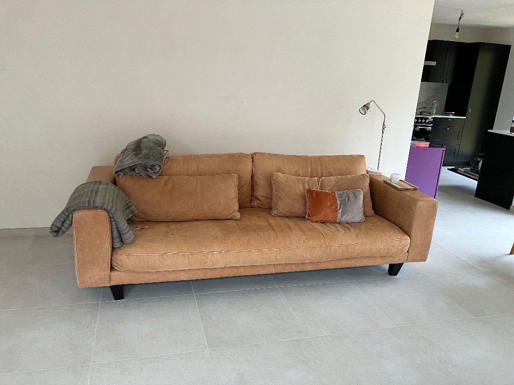 sofa leather, Huis en Inrichting, Ophalen, Zo goed als nieuw, Leer