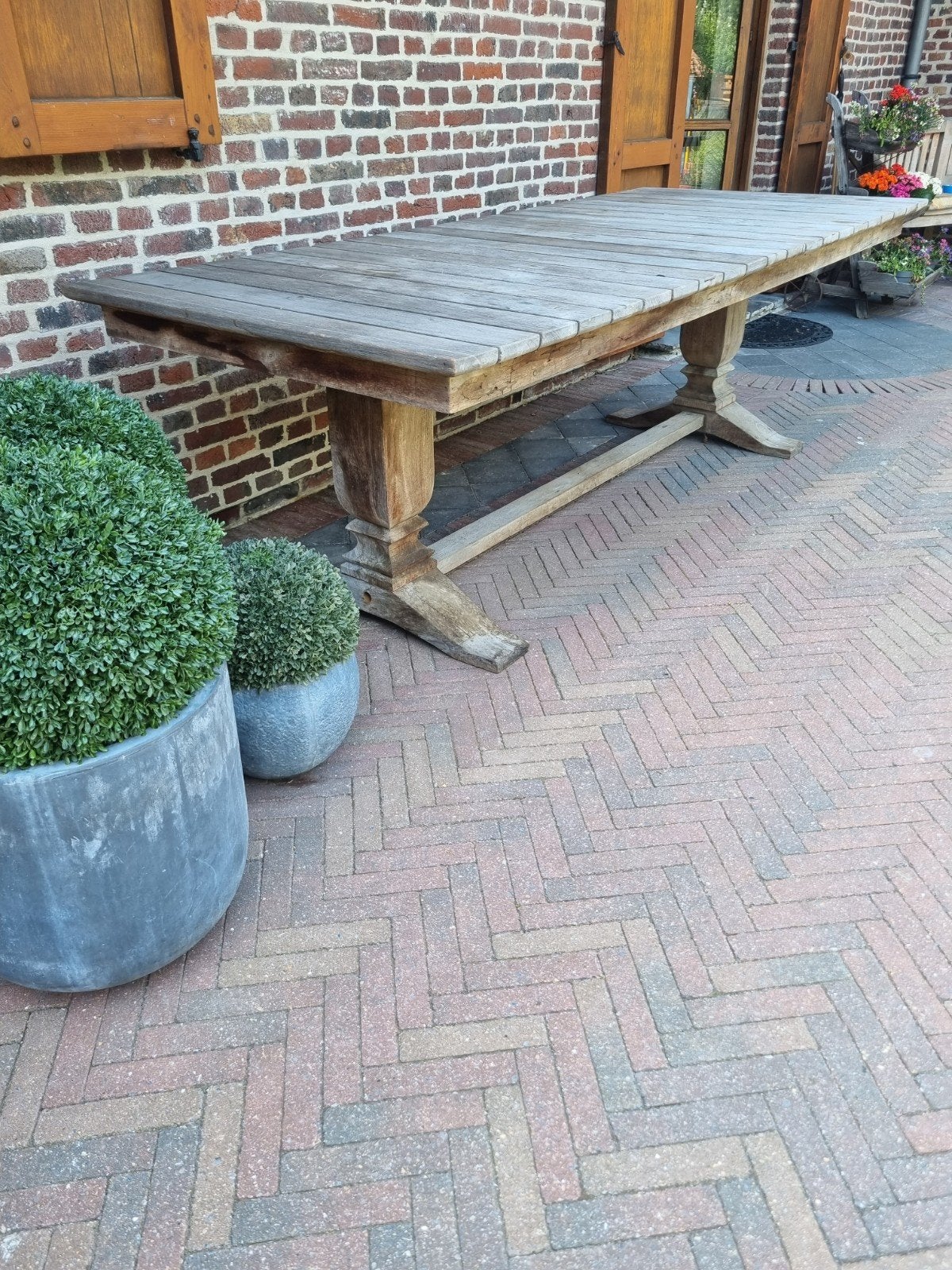 Art de table de jardin en teck., Jardin & Terrasse, Table à dinner, ., Salons de jardin, 8 places