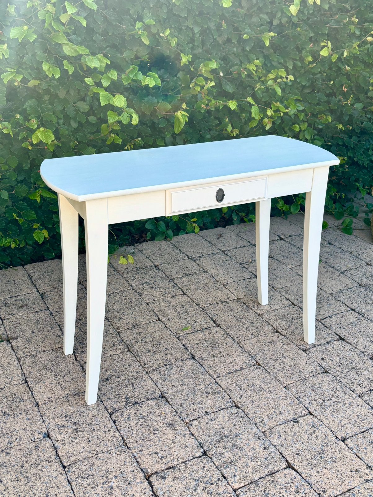 Bijzettafel / sidetable wit geverfd, Huis en Inrichting, Tafels | Sidetables, 50 tot 100 cm, Zo goed als nieuw, Ophalen, Teakhout