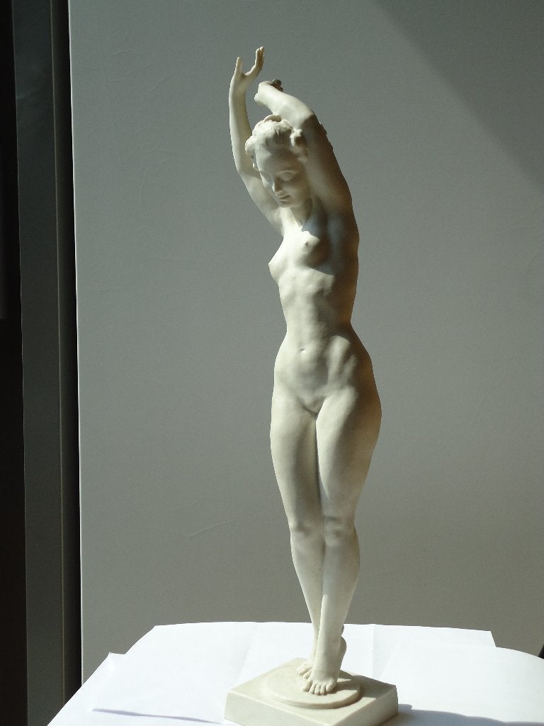 CARL WERNER 1911 L dansend naakt Hutschenreuter vignet 47cm!, Antiek en Kunst, Ophalen, Beeld