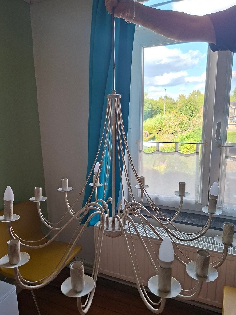 Luster landelijk, Maison & Meubles, Lampes | Lustres, Landelijk, Enlèvement, Utilisé, E14 (petit)