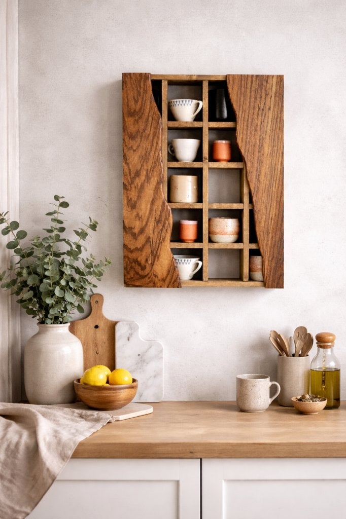 Wandkast van massief hout — en zebrano, Huis en Inrichting, Kasten | Overige, Ophalen of Verzenden, Nieuw