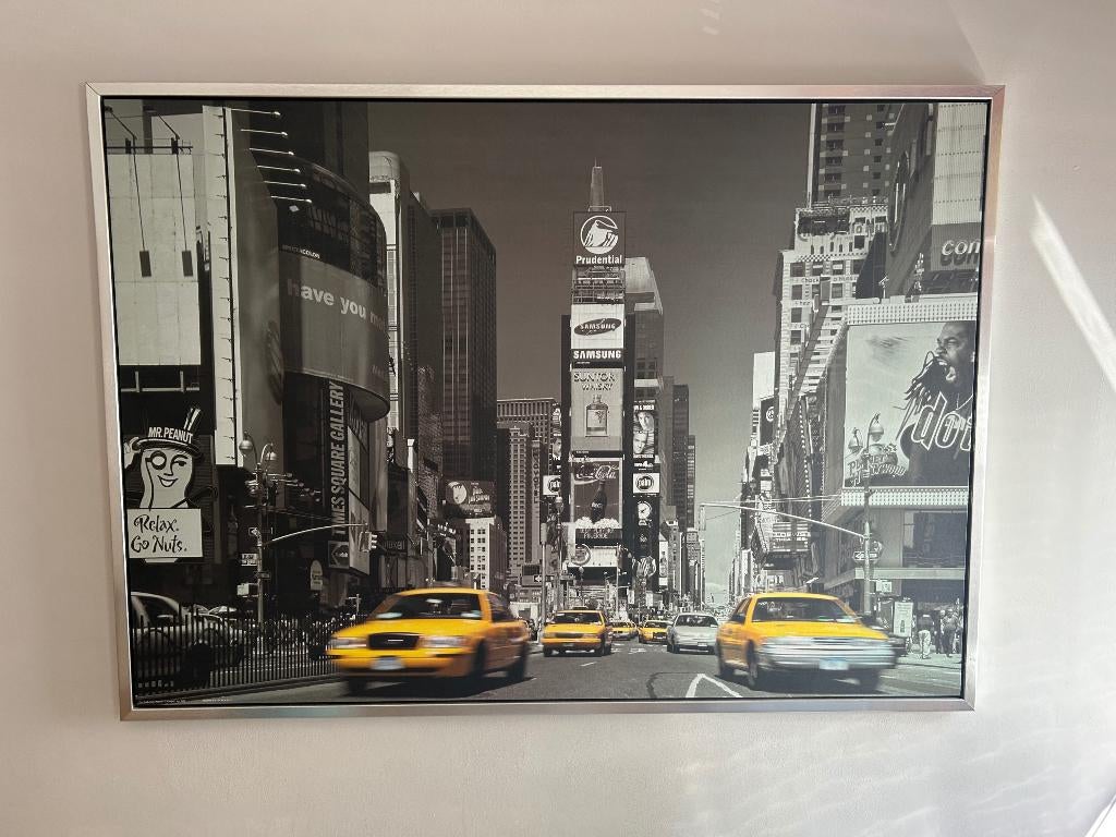 Ingelijste kader New York Time Square (Ikea), Ophalen, 125 cm of meer, Zo goed als nieuw, Foto of Poster
