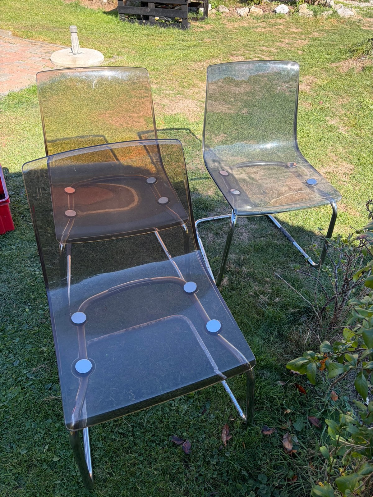 3 chaise TOBIAS ikea, Maison & Meubles, Enlèvement, Comme neuf, Gris, Une