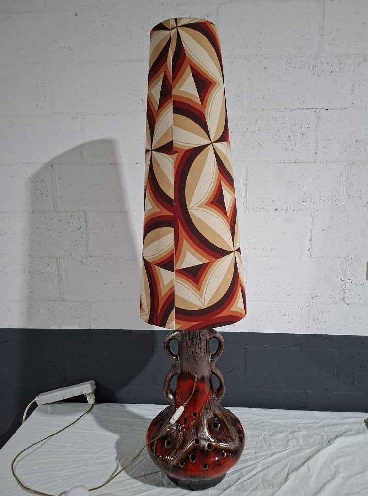 lampadaire vintage Scheurich d'Allemagne de l'Ouest, 60/70, Maison & Meubles, Lampes | Lampadaires, Sixties, 100 à 150 cm, Pierre/céramique