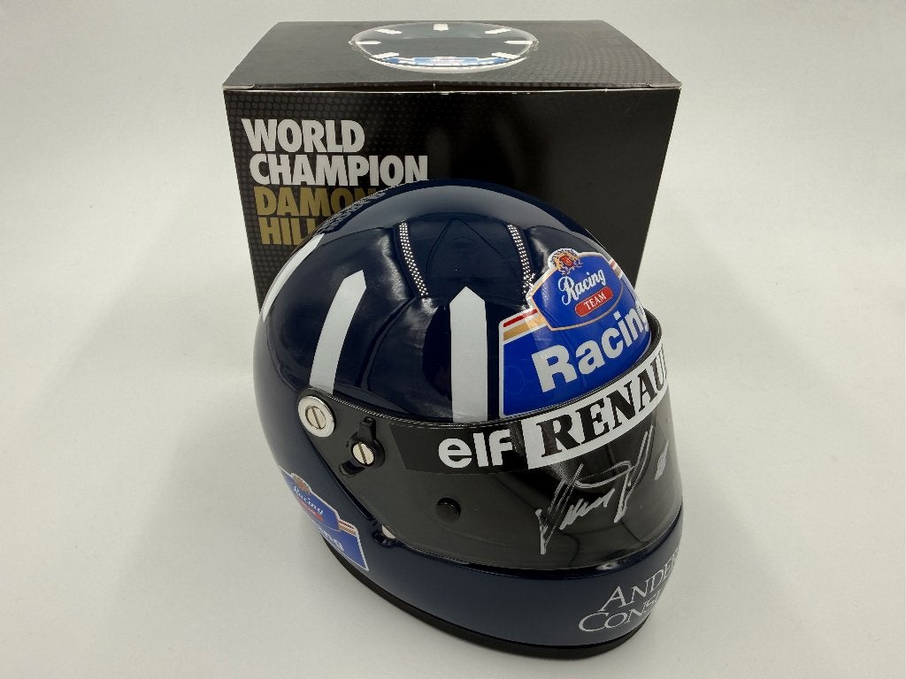 1/2 casque helmet F1 Hill 1996 WC (Williams) signé, Enlèvement ou Envoi