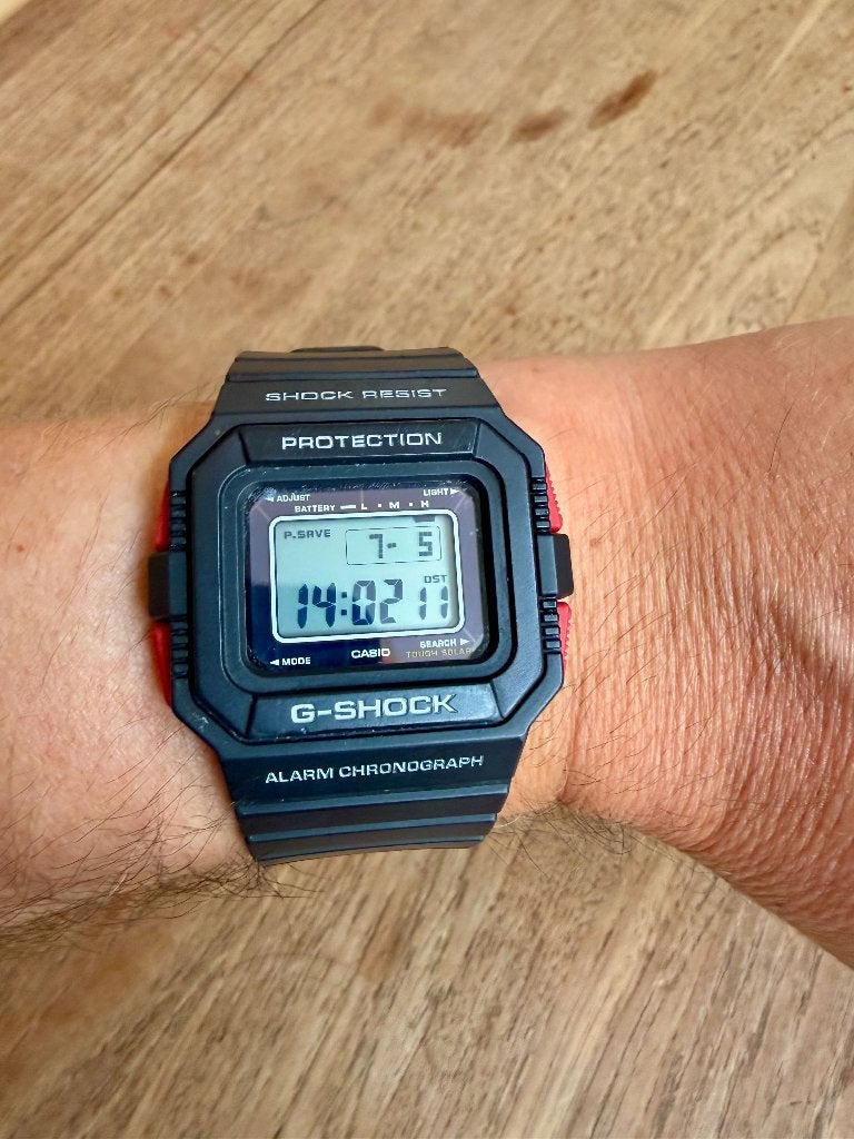 Casio GShock G-5500-1JF Vintage, Handtassen en Accessoires, Horloges | Heren, Ophalen, Gebruikt, Polshorloge, Overige materialen