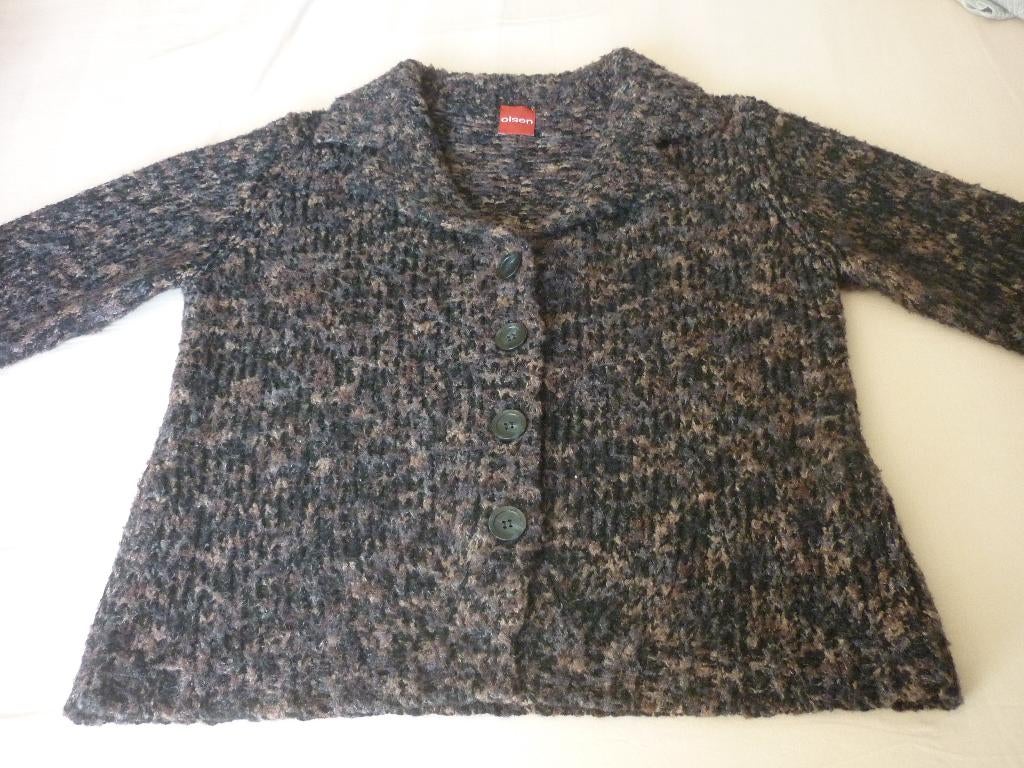 Wollen-Acryl-Polyamide Grofgebreide Vest Olsen, Kleding | Dames, Olsen, Maat 42/44 (L), Nieuw, Ophalen of Verzenden