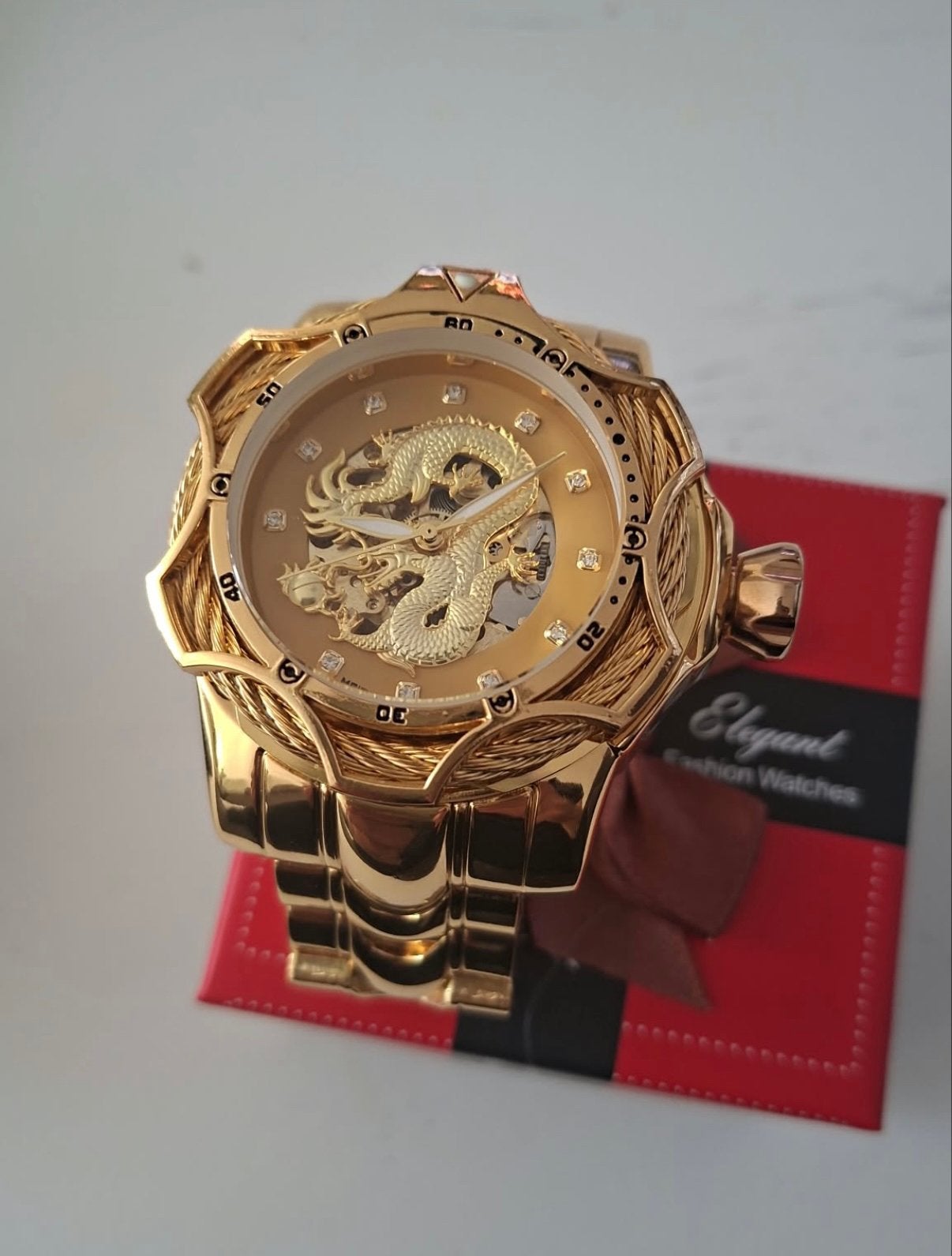 Full automatisch herenhorloge, Handtassen en Accessoires, Overige merken, Overige materialen, Polshorloge, Overige materialen